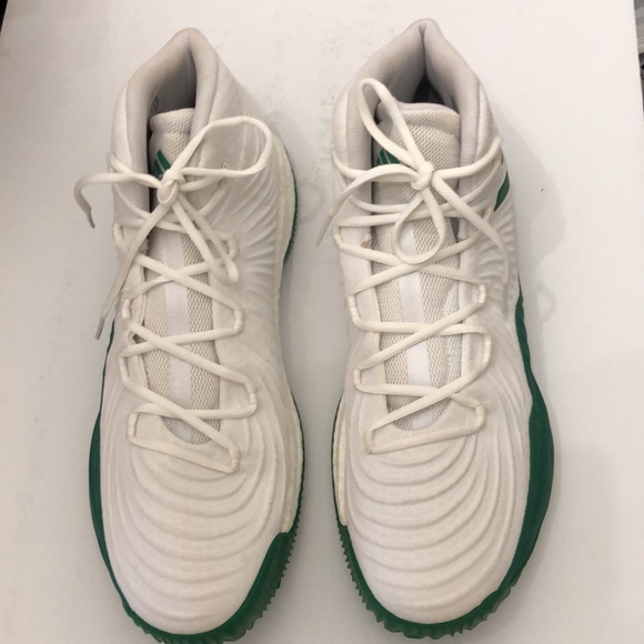 ADIDAS MIAMI HURRICANES TEAM-ISSUES WHITE & GREEN RUNNING SNEAKERS MENS SIZE 18 - Picture 2 of 16